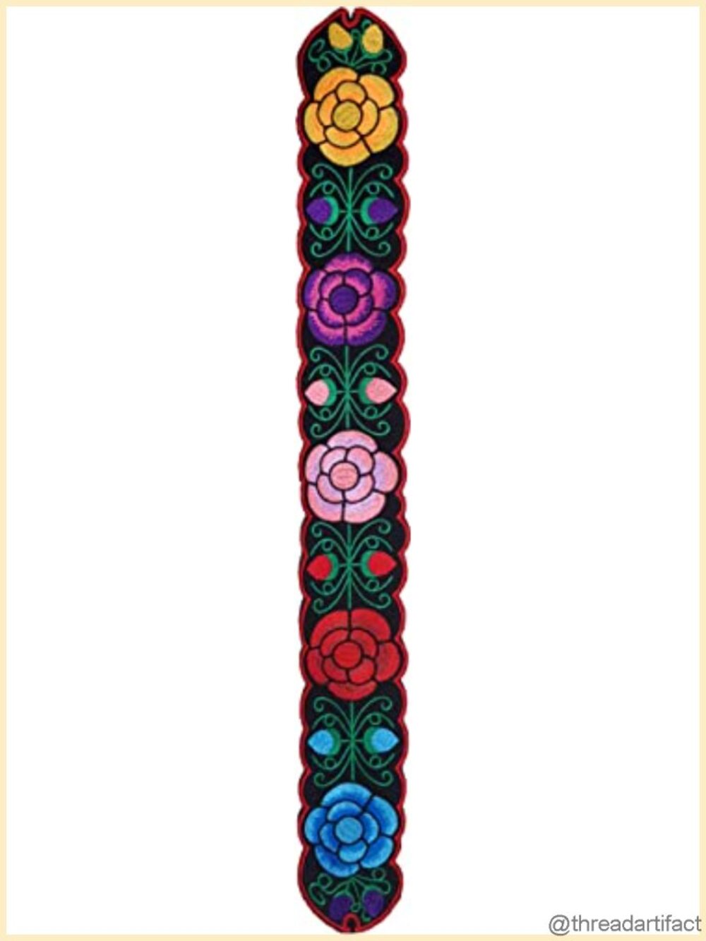Women's Embroidered Mexican Belt Boho Floral Fiesta Party Sash